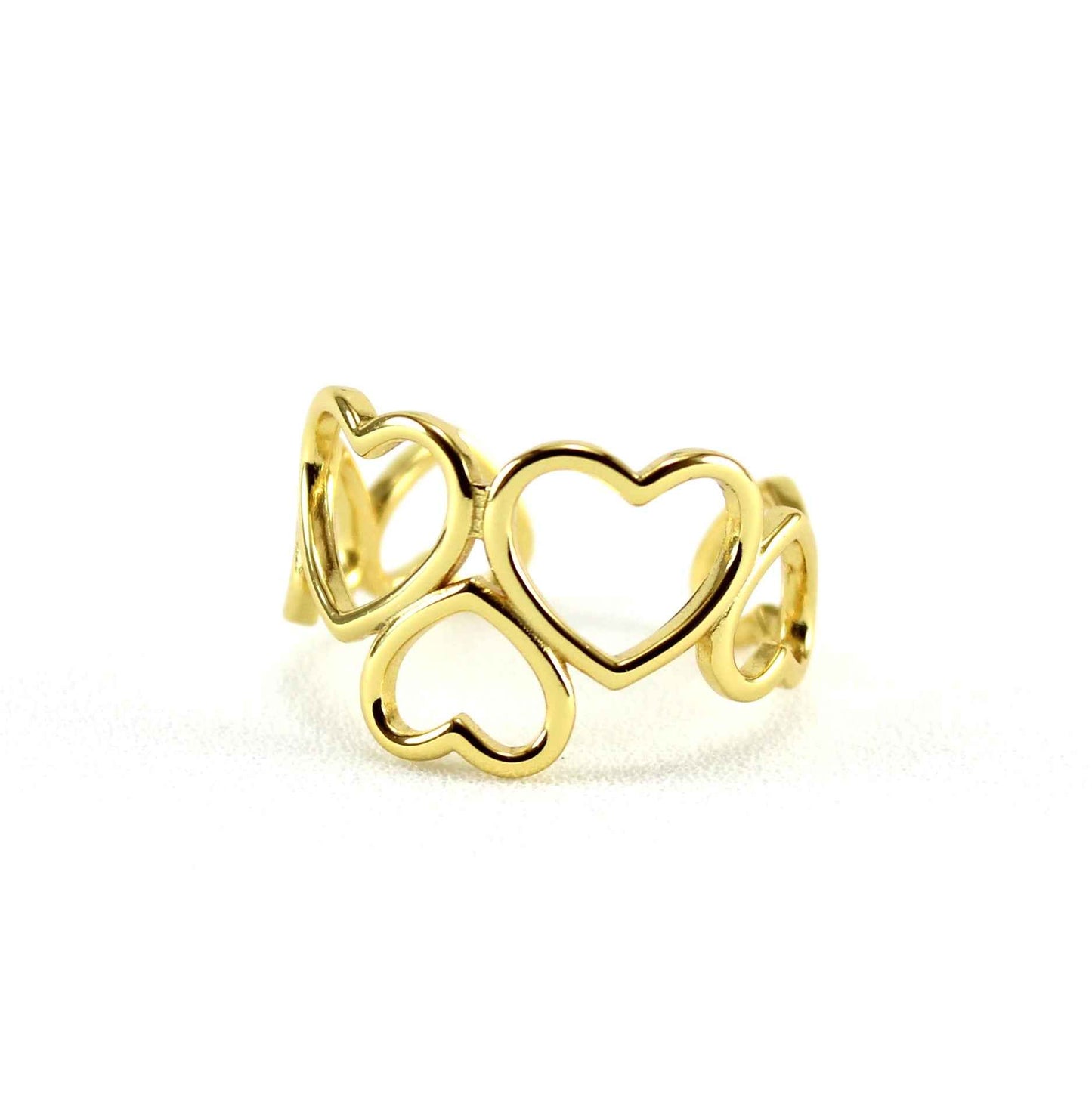 Anello fascia di cuori - Unalome Gioielli