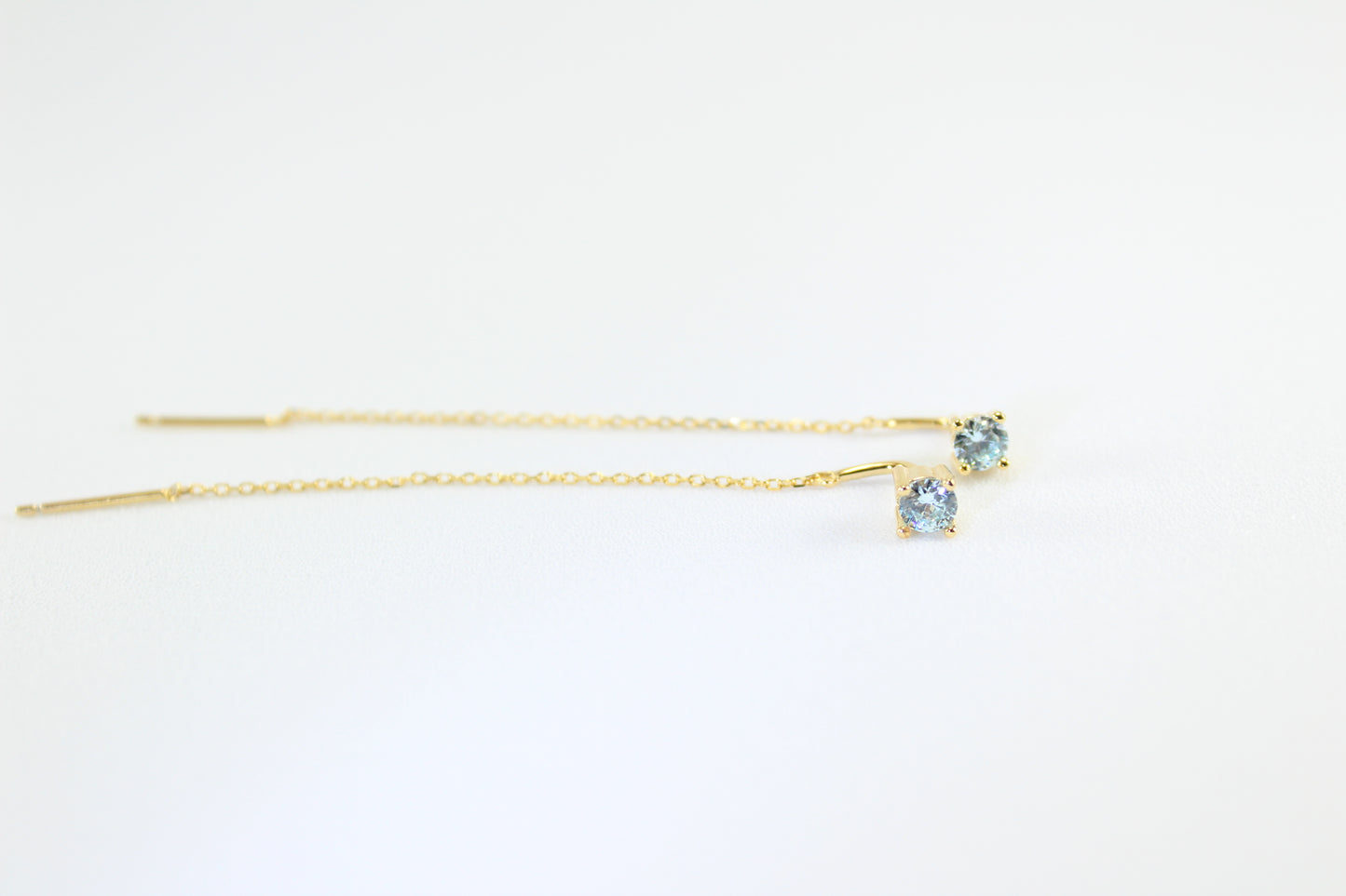 Orecchino saliscendi gold in argento 925 - Unalome Gioielli