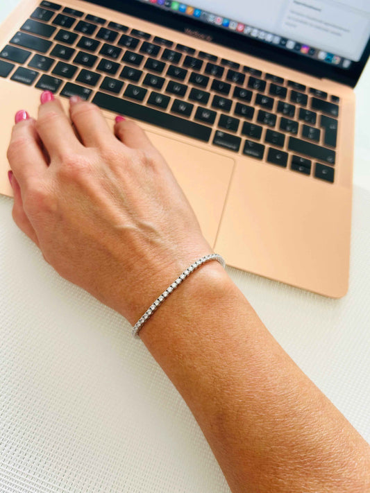 Bracciale tennis 2mm - Unalome Gioielli