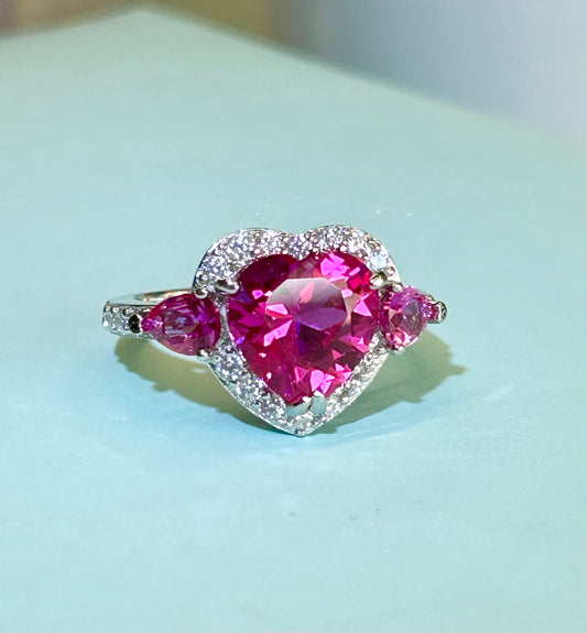 Anello solitario Princess Rubino