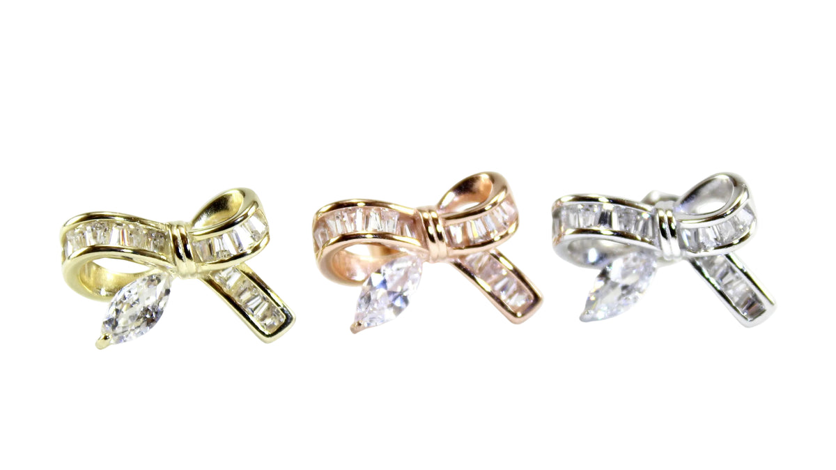 Orecchini fiocco in argento 925 - Unalome Gioielli