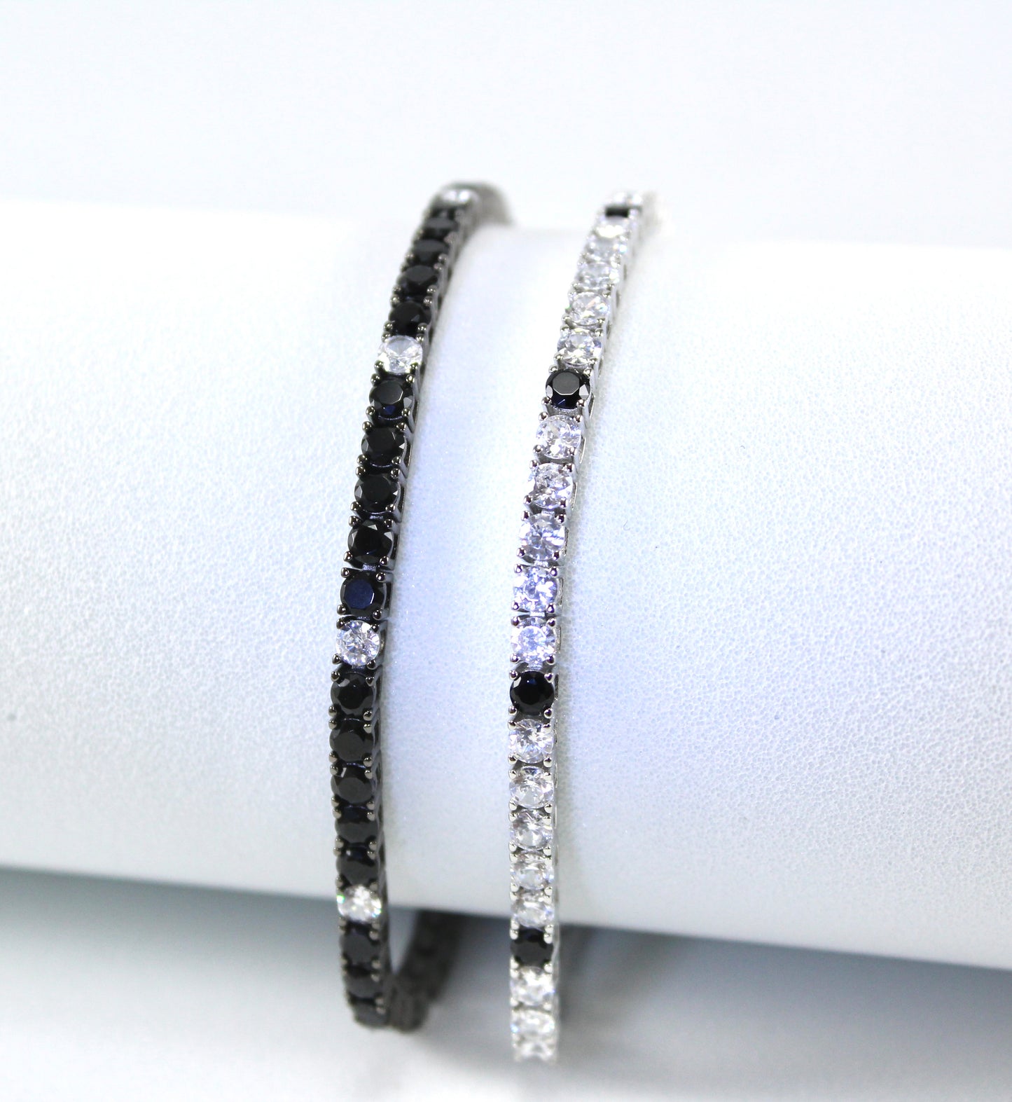 Tennis con zirconi neri 3mm