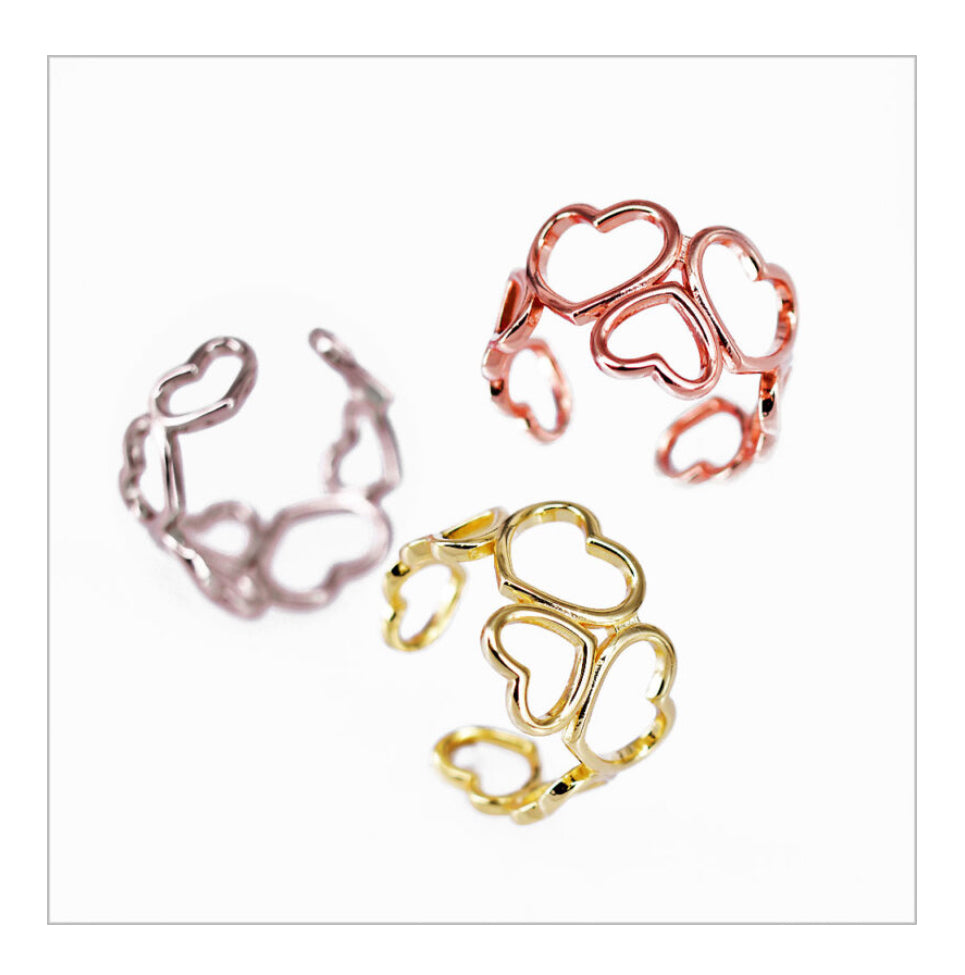 Anello fascia di cuori